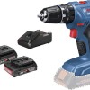 Bosch GSB 18V-21 Κρουστικό Δραπανοκατσάβιδο Μπαταρίας 18V 2x2Ah