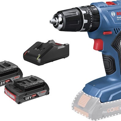 Bosch GSB 18V-21 Κρουστικό Δραπανοκατσάβιδο Μπαταρίας 18V 2x2Ah