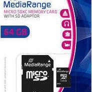 MediaRange microSDXC 64GB Class 10 A1 High Speed με αντάπτορα