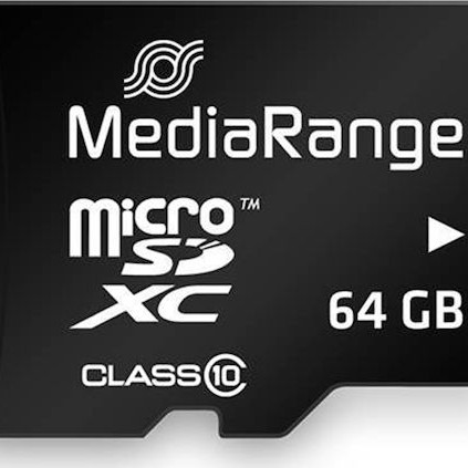 MediaRange microSDXC 64GB Class 10 A1 High Speed με αντάπτορα