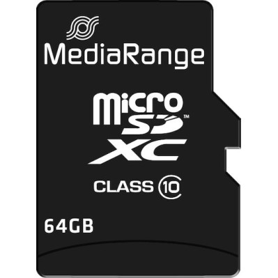 MediaRange microSDXC 64GB Class 10 A1 High Speed με αντάπτορα