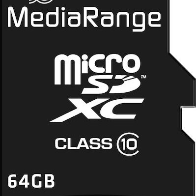 MediaRange microSDXC 64GB Class 10 A1 High Speed με αντάπτορα