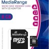 MediaRange microSDHC 8GB Class 10 High Speed με αντάπτορα