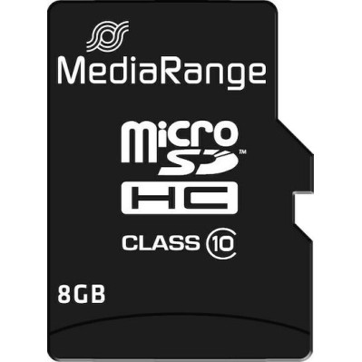 MediaRange microSDHC 8GB Class 10 High Speed με αντάπτορα