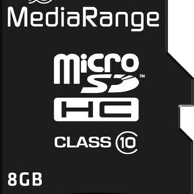 MediaRange microSDHC 8GB Class 10 High Speed με αντάπτορα
