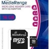 MediaRange MR958 microSDHC 16GB Class 10 A1 High Speed με αντάπτορα
