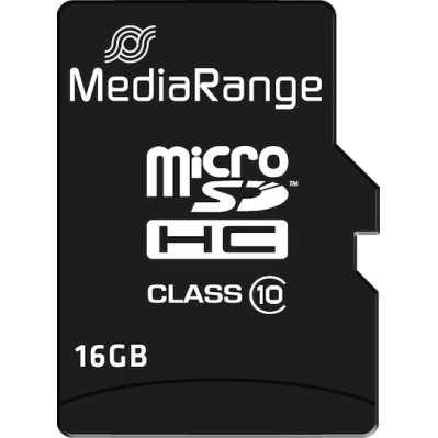 MediaRange MR958 microSDHC 16GB Class 10 A1 High Speed με αντάπτορα
