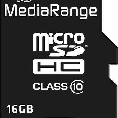 MediaRange MR958 microSDHC 16GB Class 10 A1 High Speed με αντάπτορα