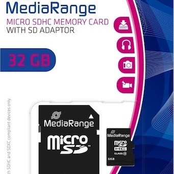 MediaRange MR959 microSDHC 32GB Class 10 A1 High Speed με αντάπτορα