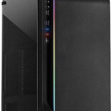 Inter-Tech A-3411 Creek Gaming Midi Tower Κουτί Υπολογιστή με RGB Φωτισμό Μαύρο
