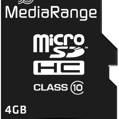 MediaRange microSDHC 4GB Class 10 High Speed με αντάπτορα