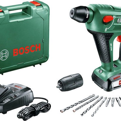 Bosch Κρουστικό Σκαπτικό Πιστολέτο Μπαταρίας 18V 1x2.5Ah με Υποδοχή SDS Quick