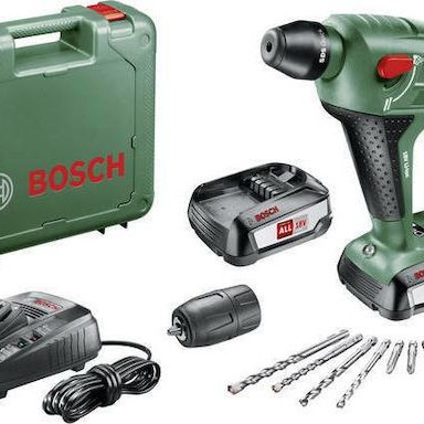 Bosch Uneo Maxx Κρουστικό Σκαπτικό Πιστολέτο Μπαταρίας 18V 2x2.5Ah με Υποδοχή SDS Plus