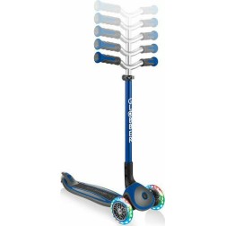 Globber Παιδικό Πατίνι Αναδιπλούμενο Master Lights Τρίτροχο για 4+ Ετών Μπλε