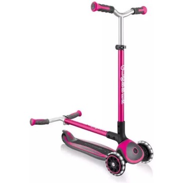 Globber Παιδικό Πατίνι Αναδιπλούμενο Master Lights Τρίτροχο για 4+ Ετών Ροζ