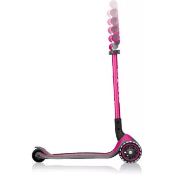 Globber Παιδικό Πατίνι Αναδιπλούμενο Master Lights Τρίτροχο για 4+ Ετών Ροζ