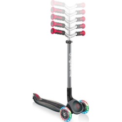 Globber Παιδικό Πατίνι Αναδιπλούμενο Master Lights Τρίτροχο για 4+ Ετών Μαύρο