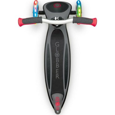 Globber Παιδικό Πατίνι Αναδιπλούμενο Master Lights Τρίτροχο για 4+ Ετών Μαύρο