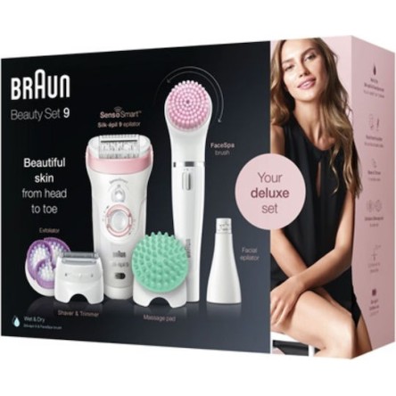 Braun Silk-Epil 9 Σετ Αποτρίχωσης Epilator για Πρόσωπο, Σώμα & Μπικίνι 9-995
