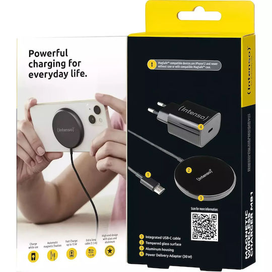 Intenso Ασύρματος Φορτιστής (Qi Pad) Μαύρος (MB1)