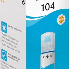 Epson 104 Γνήσιο Μελάνι Εκτυπωτή InkJet Κυανό (C13T00P240)