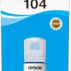 Epson 104 Γνήσιο Μελάνι Εκτυπωτή InkJet Κυανό (C13T00P240)