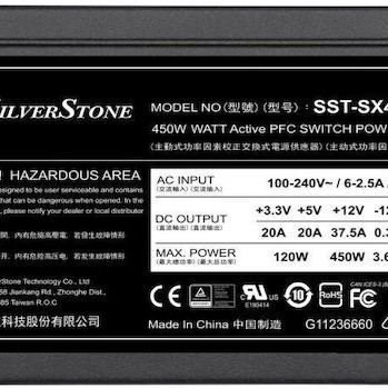 Silverstone SX450-B 450W Μαύρο Τροφοδοτικό Υπολογιστή Full Wired 80 Plus Bronze