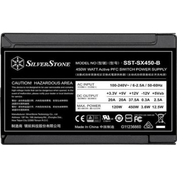 Silverstone SX450-B 450W Μαύρο Τροφοδοτικό Υπολογιστή Full Wired 80 Plus Bronze