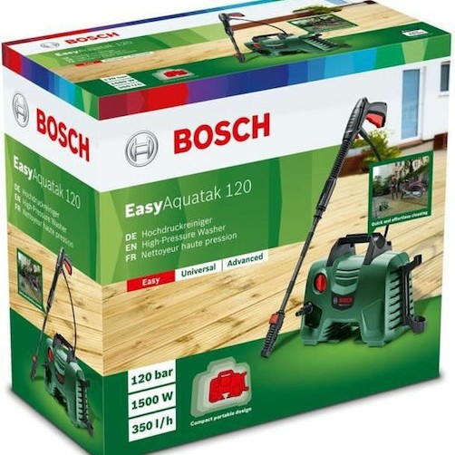 Bosch EasyAquatak 120 Πλυστικό Ρεύματος 1500W με Πίεση 120bar και Μεταλλική Αντλία