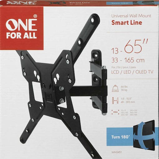 One For All WM 2451 Βάση Τηλεόρασης Τοίχου με Βραχίονα έως 55