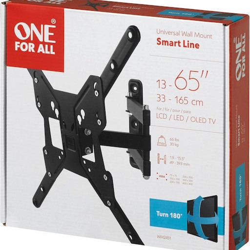 One For All WM 2451 Βάση Τηλεόρασης Τοίχου με Βραχίονα έως 55