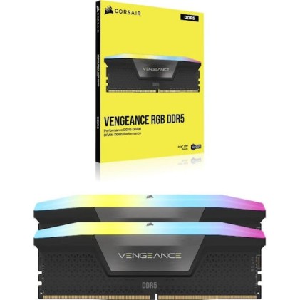Corsair Vengeance RGB XMP DDR5 96GB RAM με 2x48GB Modules και Ταχύτητα 6400 για Desktop