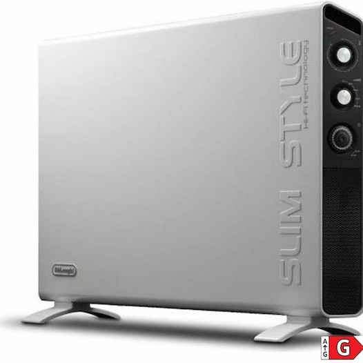 De'Longhi Slim Style Θερμοπομπός Δαπέδου 2000W 82x55cm Λευκός