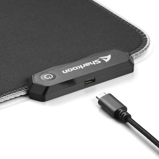 Sharkoon 1337 RGB V2 Gaming Mouse Pad Medium 360mm με RGB Φωτισμό Μαύρο