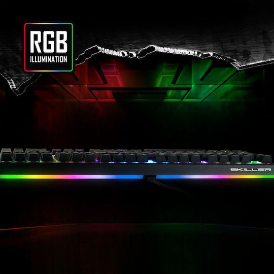 Sharkoon Skiller SGK60 Gaming Μηχανικό Πληκτρολόγιο με Kailh Box White διακόπτες και RGB φωτισμό (Αγγλικό US)