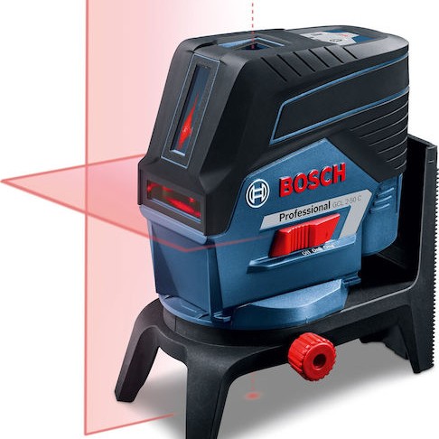 Bosch Αυτορυθμιζόμενο Γραμμικό Αλφάδι Laser Κόκκινης Δέσμης 12V με Εύρος Εργασίας 20m