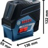 Bosch Αυτορυθμιζόμενο Γραμμικό Αλφάδι Laser Κόκκινης Δέσμης 12V με Εύρος Εργασίας 20m
