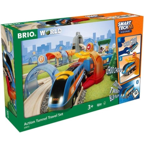 Brio Toys Smart Tech Sound Action Σετ με Τρενάκι με Ήχο και Φως για 3+ Ετών