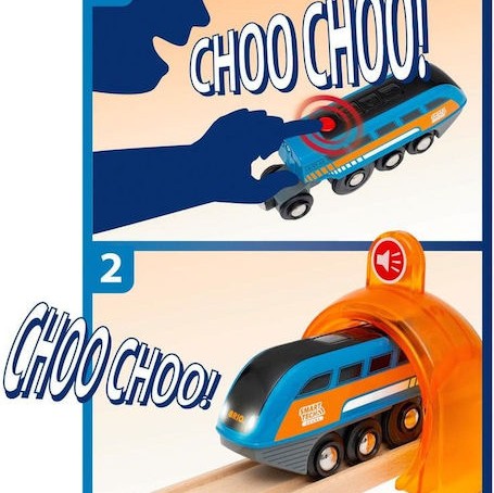 Brio Toys Smart Tech Sound Action Σετ με Τρενάκι με Ήχο και Φως για 3+ Ετών