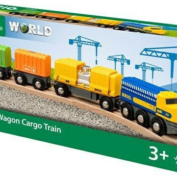 Brio Toys Three-Wagon Cargo Τρενάκι για 3+ Ετών