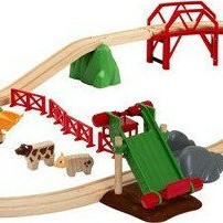 Brio Toys Animal Farm Σετ με Τρενάκι από Ξύλο για 3+ Ετών