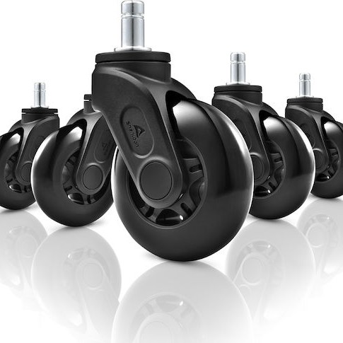 Sharkoon SW10 Τροχοί Προσανατολισμού Μαύροι Ρόδες 5τμχ x11mm