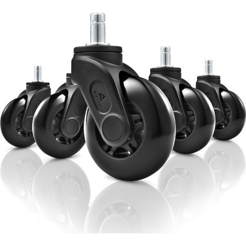 Sharkoon SW10 Τροχοί Προσανατολισμού Μαύροι Ρόδες 5τμχ x11mm