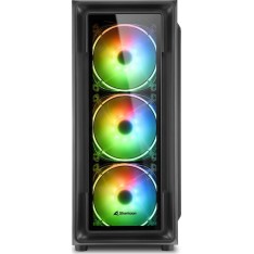 Sharkoon TK4 RGB Gaming Midi Tower Κουτί Υπολογιστή με Πλαϊνό Παράθυρο Μαύρο