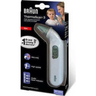 Braun Thermoscan 3 Ψηφιακό Θερμόμετρο Αυτιού με Υπέρυθρες Κατάλληλο για Μωρά