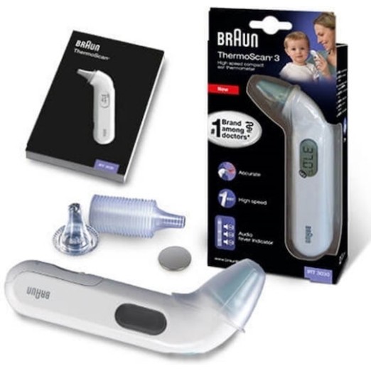 Braun Thermoscan 3 Ψηφιακό Θερμόμετρο Αυτιού με Υπέρυθρες Κατάλληλο για Μωρά