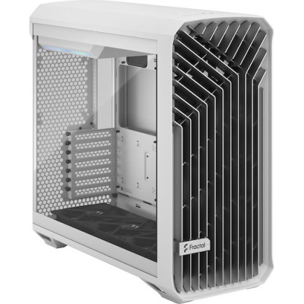 Fractal Design Torrent Gaming Midi Tower Κουτί Υπολογιστή με Πλαϊνό Παράθυρο White TG Clear