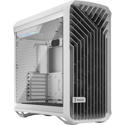 Fractal Design Torrent Gaming Midi Tower Κουτί Υπολογιστή με Πλαϊνό Παράθυρο White TG Clear