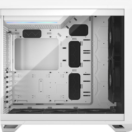 Fractal Design Torrent Gaming Midi Tower Κουτί Υπολογιστή με Πλαϊνό Παράθυρο White TG Clear