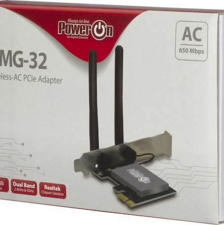 Inter-Tech DMG-32 Ασύρματη Κάρτα Δικτύου Wi‑Fi 5 (650Mbps) PCI-e